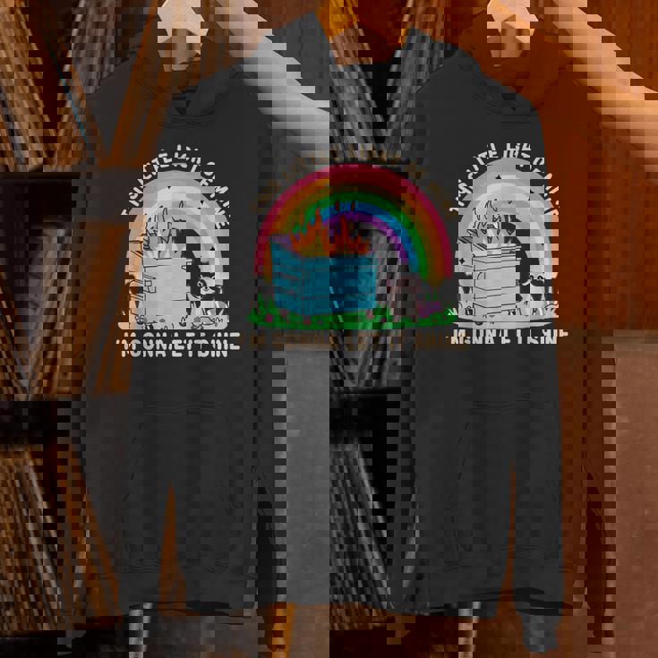 Raccoon Dumpster Fire Hoodie | Groovy Light of Mine for Unisex