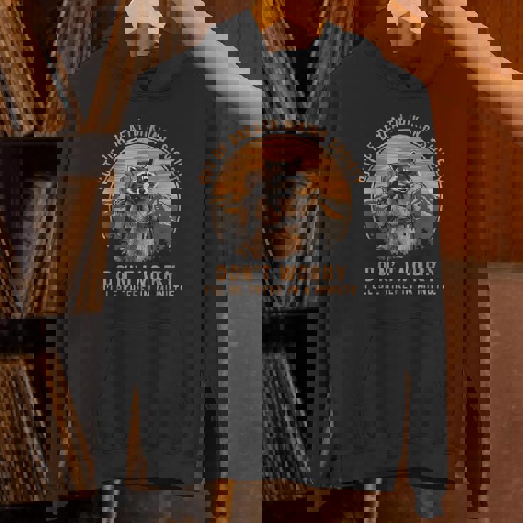 Raccoon Hiking Hoodie - Out Of Breath Hiking Society Vintage Unisex