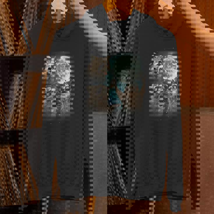 Raccoon Howling Moon Hoodie - Unique & Quirky Unisex Design