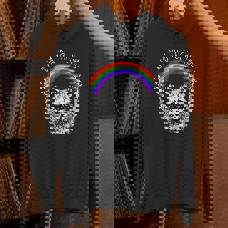 Raccoon Unisex Hoodie - Rainbow LGBTQ Pride | Be Gay Do Crime