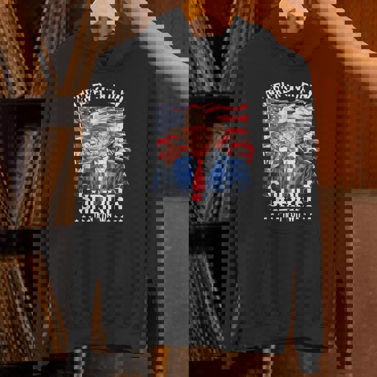 There's A New Sheriff In Town Cowboy Trump 2024 Hoodie