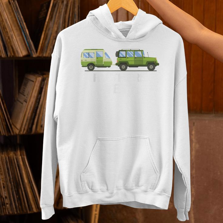 RV There Yet Camper Trailer Behind 4 Wheel Drive Vehicle Tee Unisex Hoodie RV There Yet Camper Trailer Behind 4 Wheel Drive Vehicle Tee Unisex Hoodie