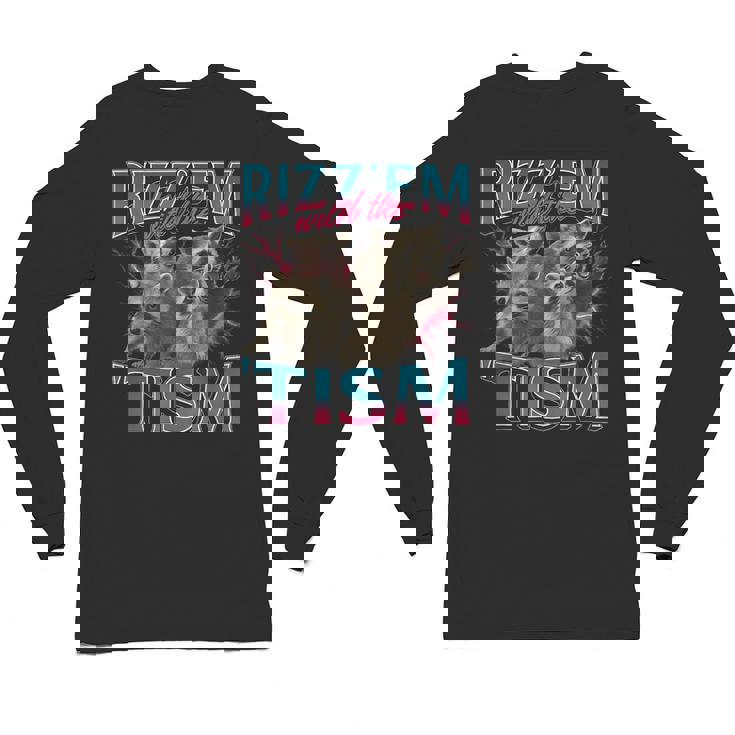 Autistic Raccoon Meme Long Sleeve T-Shirt | Unisex Humor Apparel