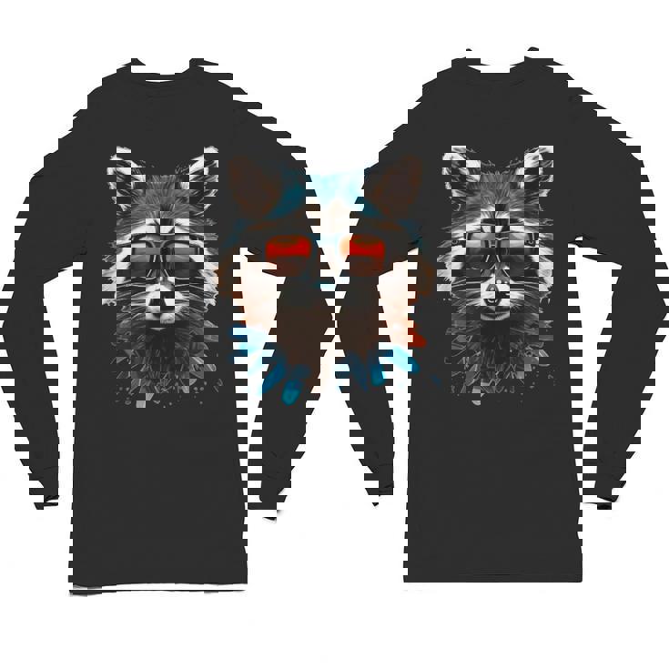 Cool Raccoon Unisex Long Sleeve T-Shirt - Fun Wildlife Design
