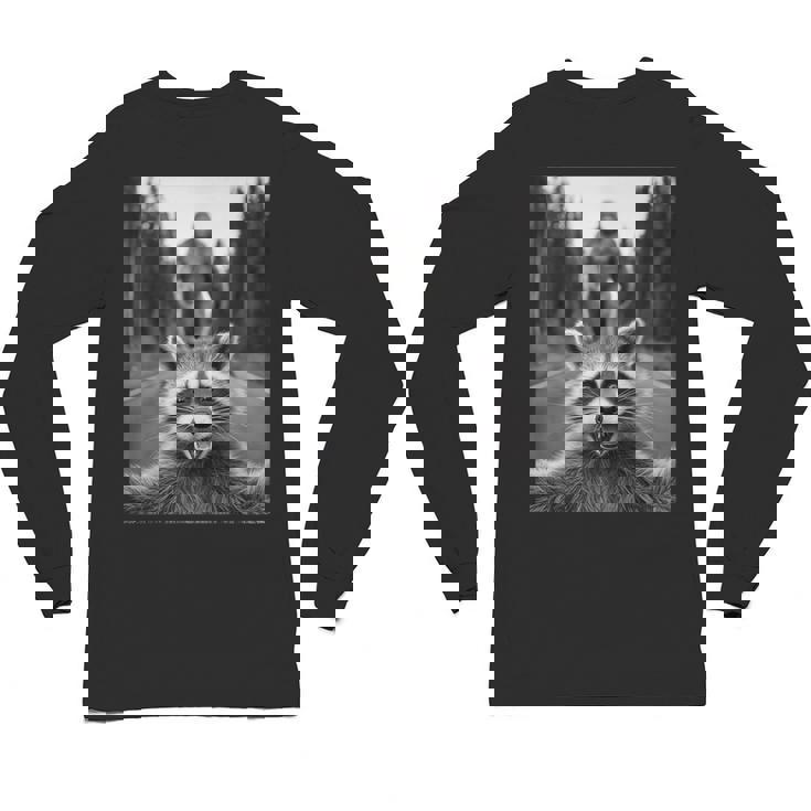 Raccoon & Bigfoot Selfie | Unisex Long Sleeve T-Shirt | Fun Graphic