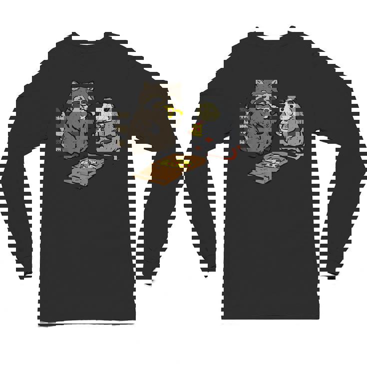 Raccoon & Opossum Pizza Party - Unisex Long Sleeve T-Shirt