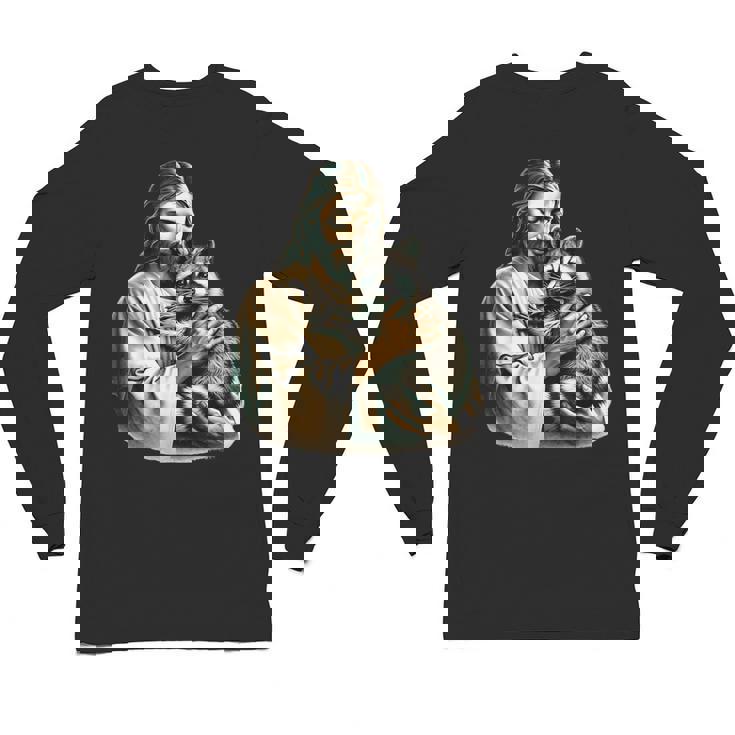 Raccoon Sunglasses Tee - Retro Long Sleeve for Animal Lovers