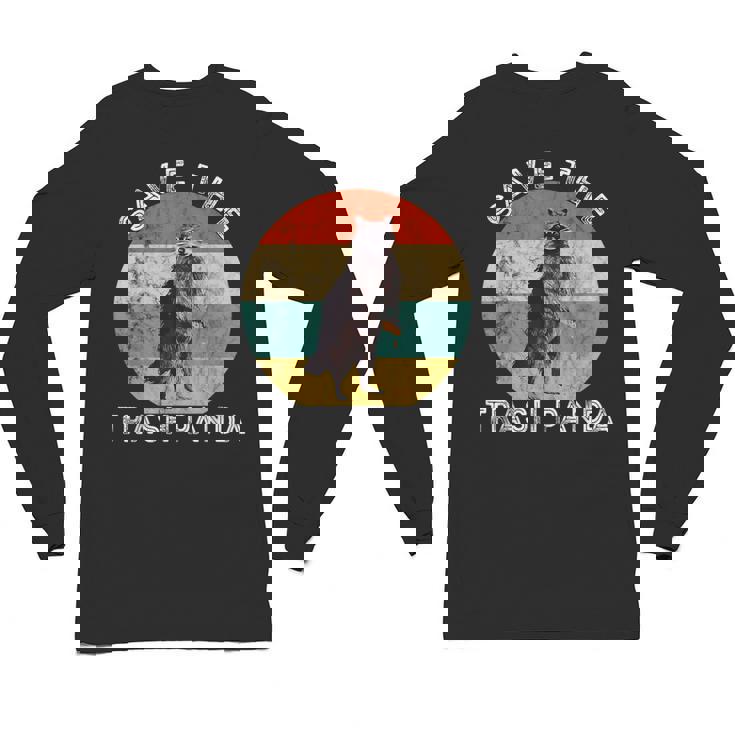 Save the Trash Panda Raccoon Long Sleeve | Retro Sunset Unisex Tee