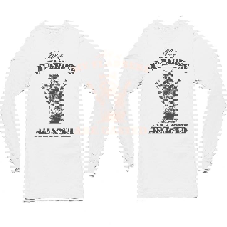 Raccoon Themed Unisex Long Sleeve T-Shirt - Fun & Quirky Design