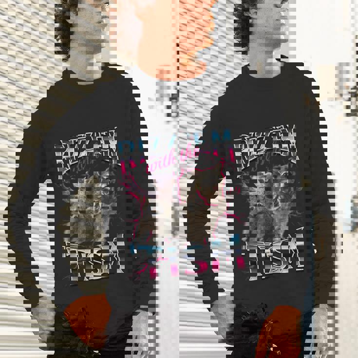 Autism Raccoon Meme Unisex Long Sleeve Tee | Whimsical Comfort