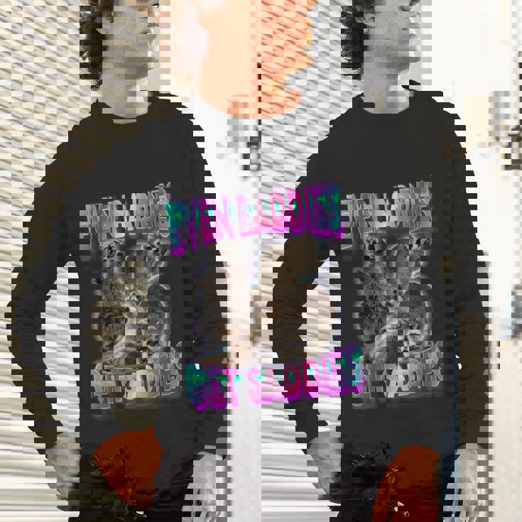 Baddie Vibes Raccoon Meme Unisex Long Sleeve Tee | Fun & Unique