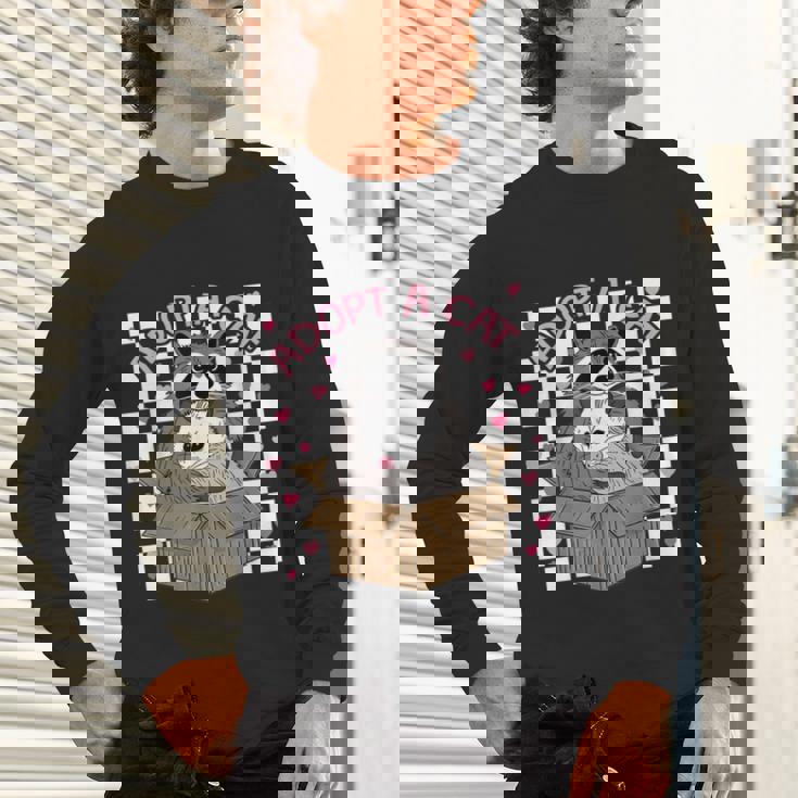 Possum & Raccoon Friends - Cat Adoption Team Unisex Long Sleeve Tee