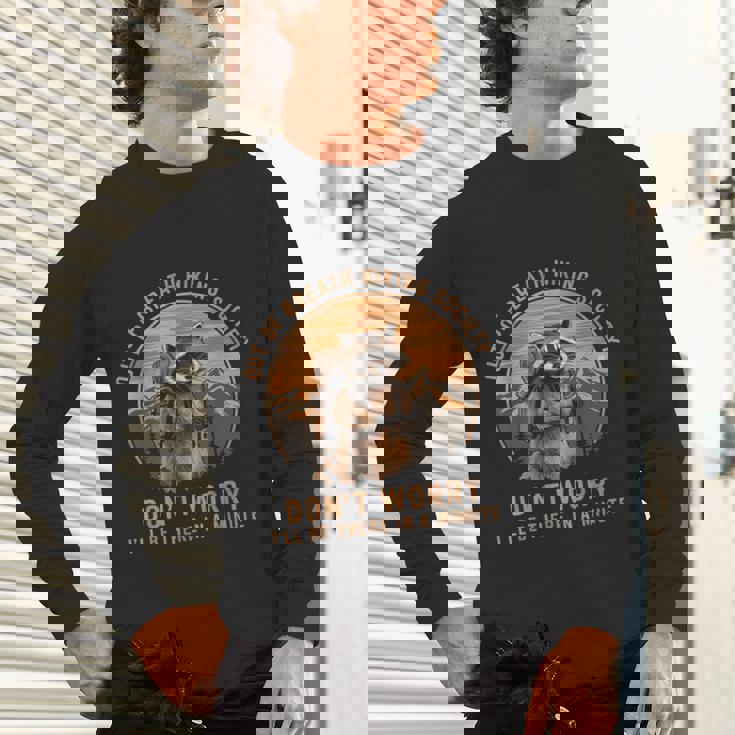 Raccoon Hiking Shirt - Out of Breath Hiking Society Vintage Long Sleeve Tee