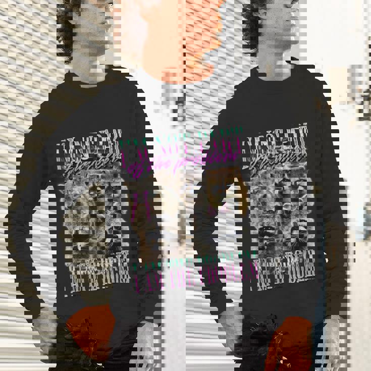 Raccoon Meme Long Sleeve T-Shirt - Unisex Bootleg Humor
