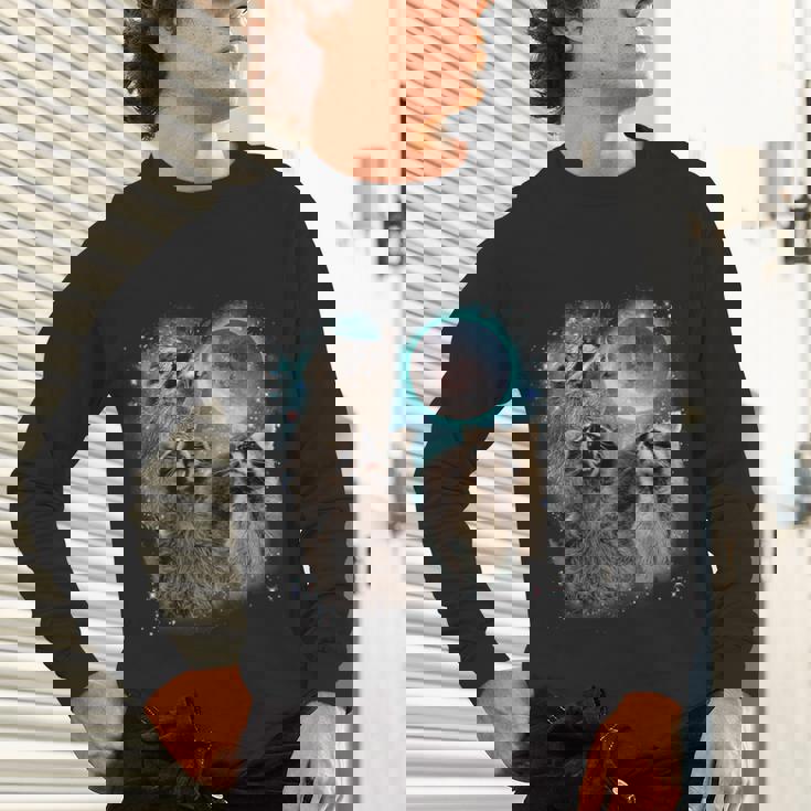Raccoon Moon Long Sleeve T-Shirt - Unisex Design for All Ages