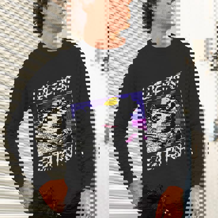 Trash Panda Cat Lovers - Unisex Cotton Long Sleeve Tee