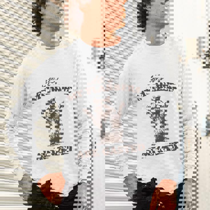 Raccoon Themed Unisex Long Sleeve T-Shirt - Fun & Quirky Design