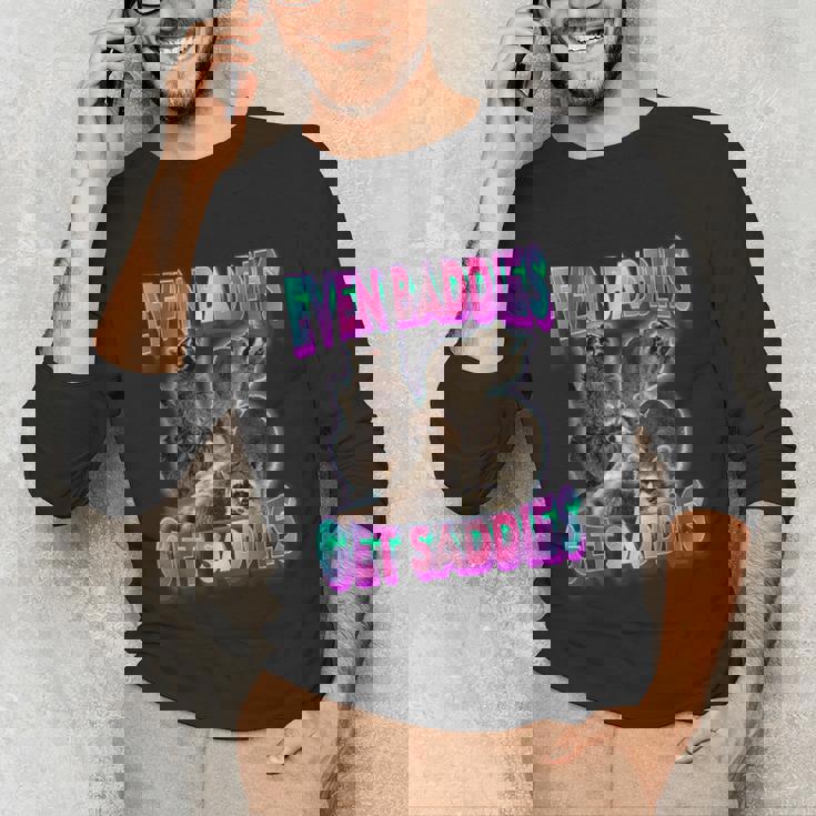 Baddie Vibes Raccoon Meme Unisex Long Sleeve Tee | Fun & Unique