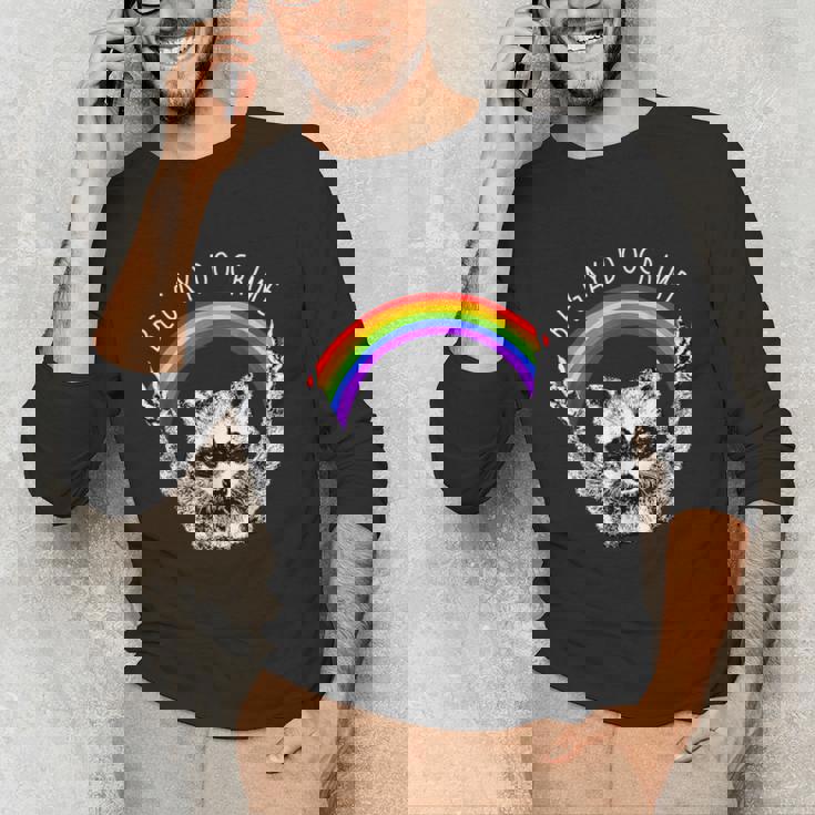 Raccoon Rainbow LGBTQ Pride | Be Gay Do Crime Unisex Long Sleeve Tee