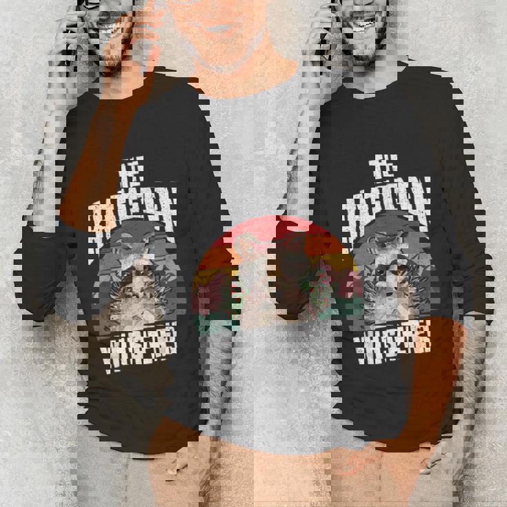 Raccoon Whisperer Long Sleeve T-Shirt - Retro Vintage Unisex Design