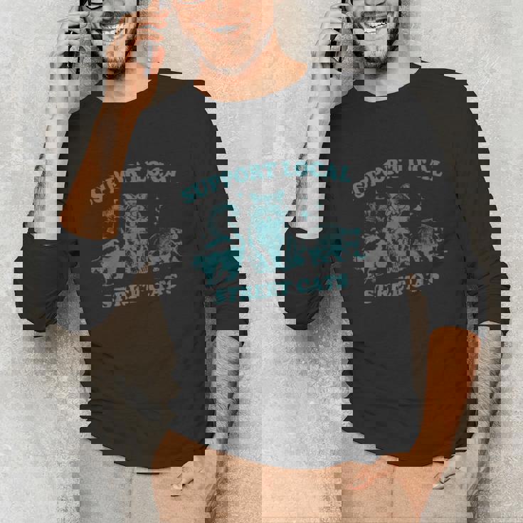 Support Local Wildlife Unisex Long Sleeve Tee - Raccoon & Friends