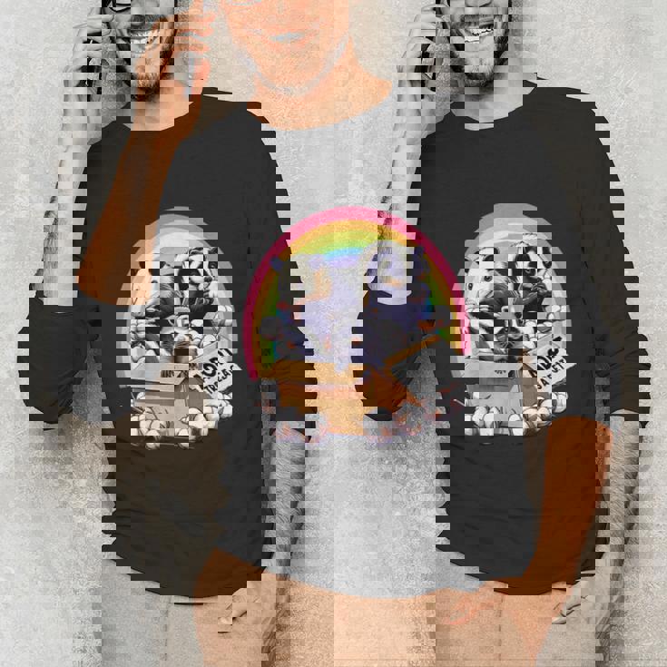 Vintage Adopt a Street Cat Unisex Long Sleeve Tee - Quirky Wildlife Design