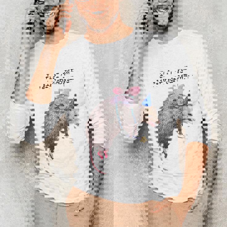 Fairy Godpossum Long Sleeve Tee - Raccoon Trash Panda Design
