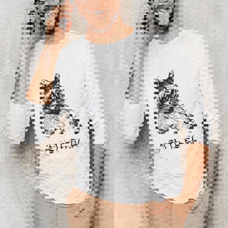 A Little Feral Raccoon With Moon Animal Raccoon Trash Panda Unisex Long Sleeve T-Shirt