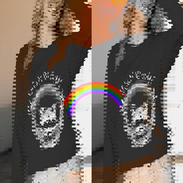 Raccoon Rainbow LGBTQ Pride | Be Gay Do Crime Unisex Long Sleeve Tee