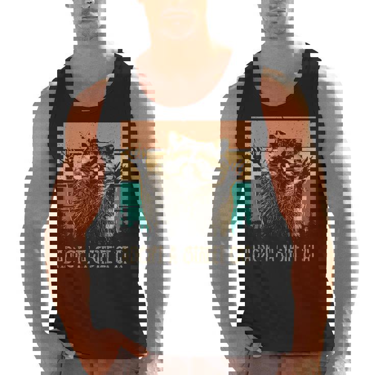 Adopt a Street Cat Men's Tank Top - Animal Lover Art Vibe