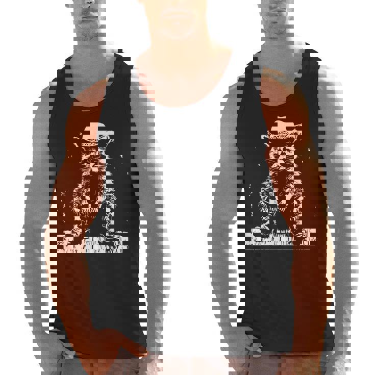 Raccoon Cowboy Western Tank Top - Fun for Adults & Kids