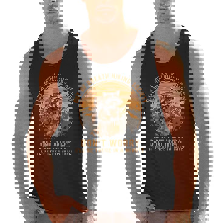 Raccoon Hiking Society Men's Tank Top | Vintage Outdoor Adventure