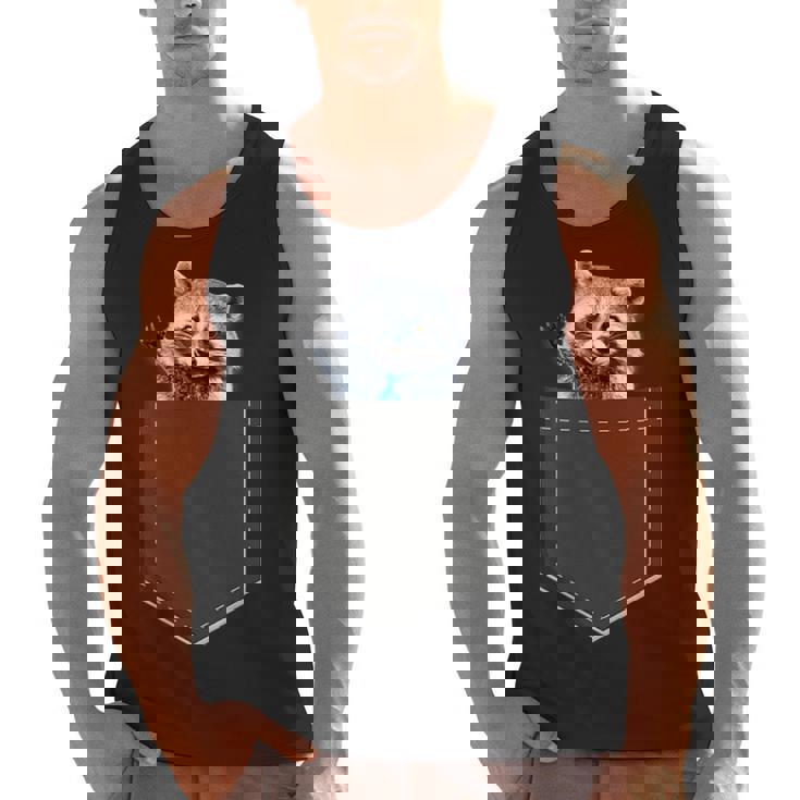Raccoon Pocket Men’s Tank Top | Cute Animal Design | Casual Wear