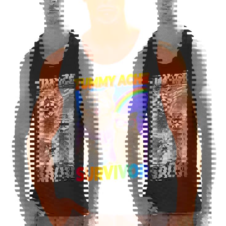 Raccoon 'Tummy Ache Survivor' Men's Tank Top - Small Size