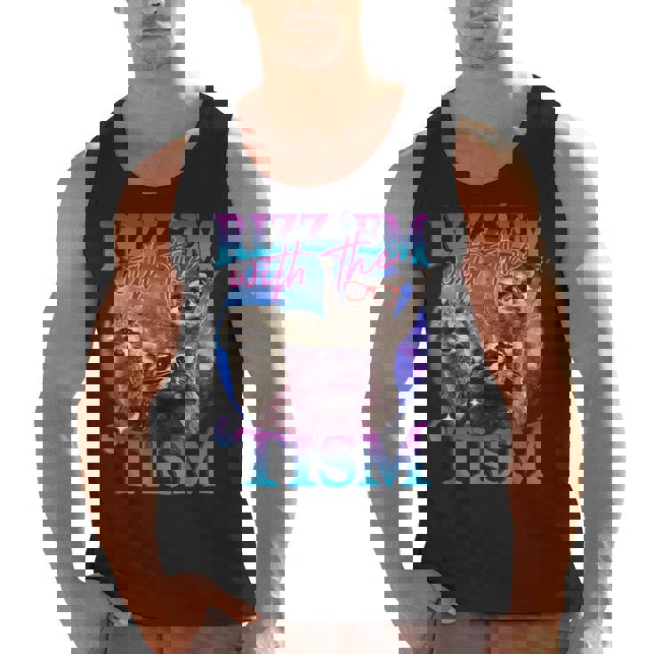 Retro Raccoon Meme Tank Top - Fun Men's Wear for Friends