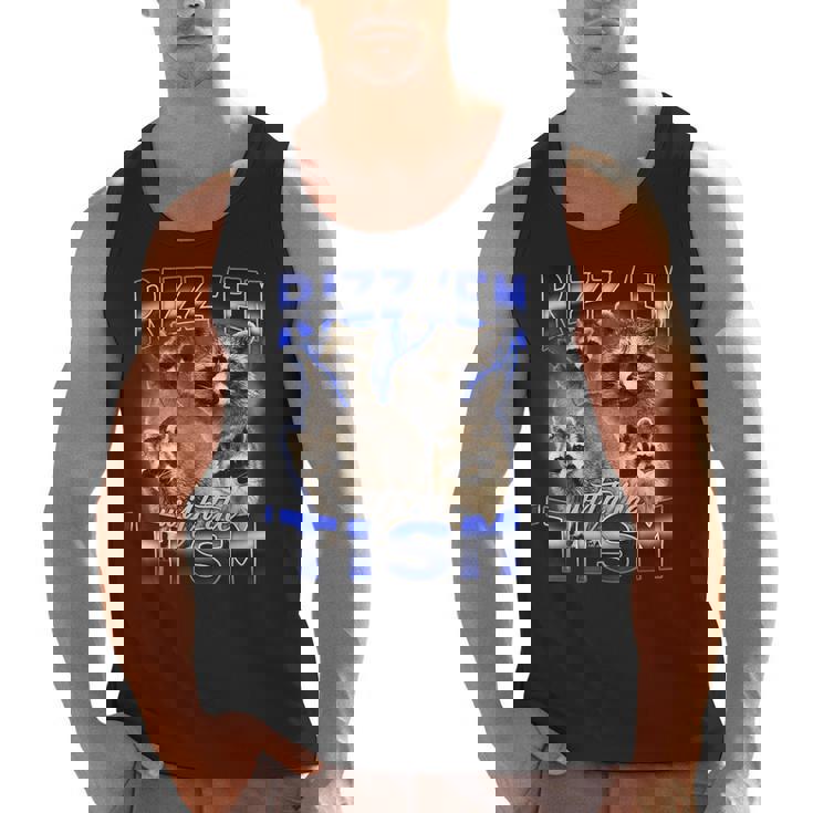 Rizz Em Autistic Raccoon Meme Tank Top for Men