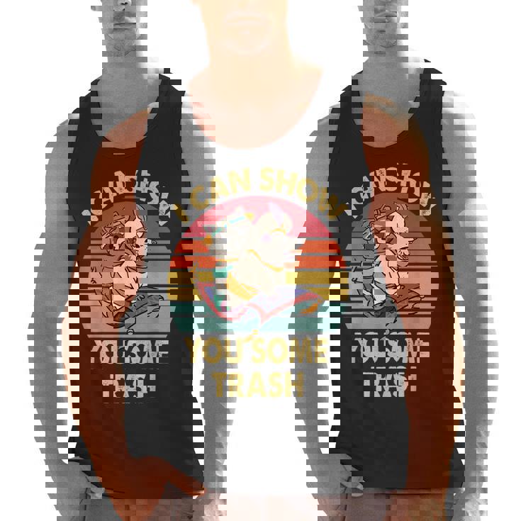 I Can Show You Some Trash Raccoon Vintage Lovers Men Tank Top