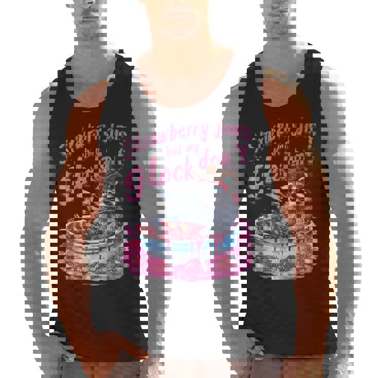 Strawberry Jam Raccoon Theme Men's Tank Top - Fun and Unique