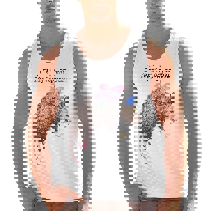 It Is I Your Fairy Godpossum Raccoon Trash Panda Men Tank Top