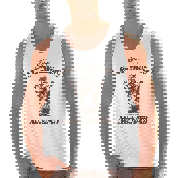 All Of My Flabbers Are Gasted Raccoon Men Tank Top