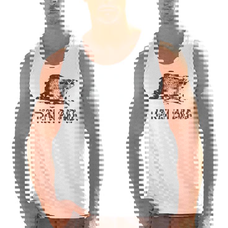 Raccoon Print Men’s Grey Tank Top | Modern Animal Graphic Tee