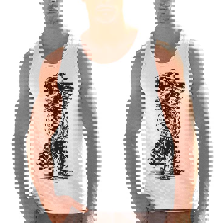 Raccoon Western Tank Top - Cowboy & Cowgirl Theme for Men & Women