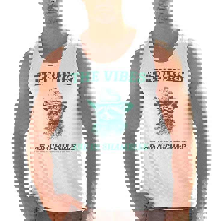 Sarcastic Raccoon Cowboy Men’s Tank Top – Humorous Wild West Vibes