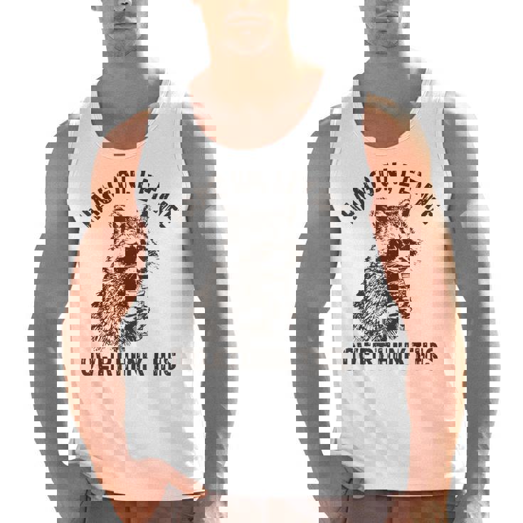 Sarcastic Raccoon Men's Tank Top - Fun Thoughtful Attitude