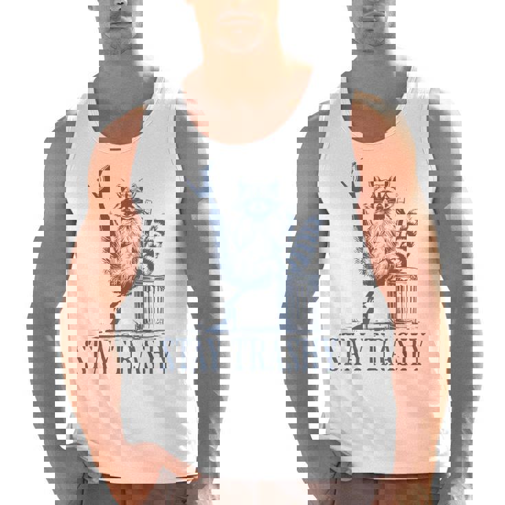 Stay Trashy Raccoon Halloween Tank Top for Men