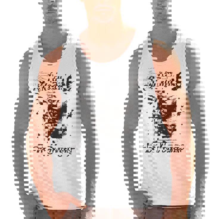 Trendy Raccoon Men's Tank Top - Fun Grey Small Cotton Blend