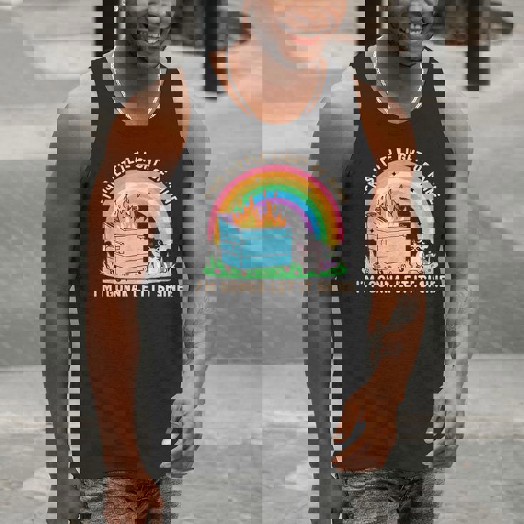 Raccoon Dumpster Fire Tank Top | Groove with Little Light Theme