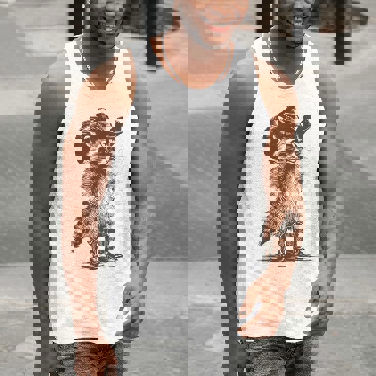 Raccoon Cowboy Meme Graphic - Unisex Tank Top