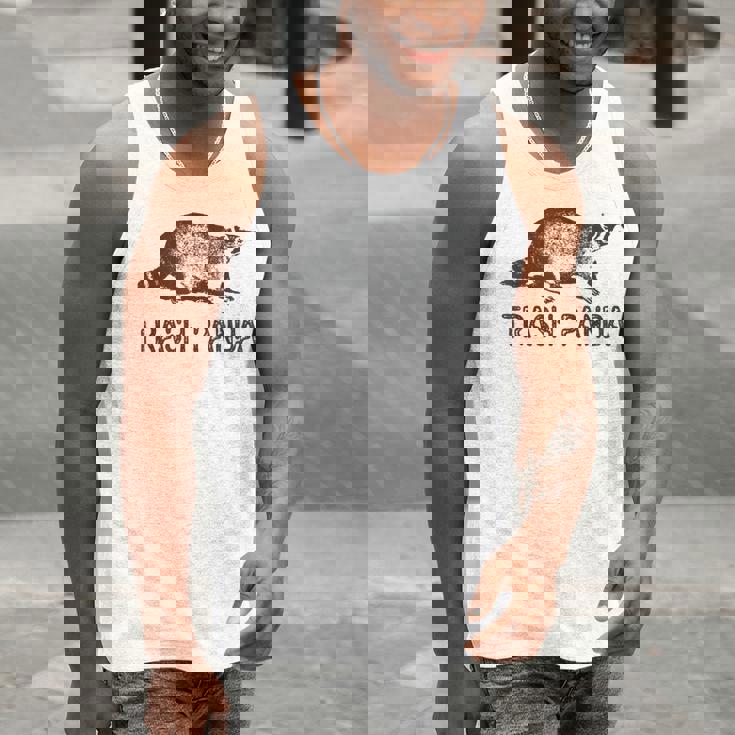 Raccoon Print Men’s Grey Tank Top | Modern Animal Graphic Tee