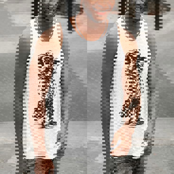 Raccoon Western Tank Top - Cowboy & Cowgirl Theme for Men & Women